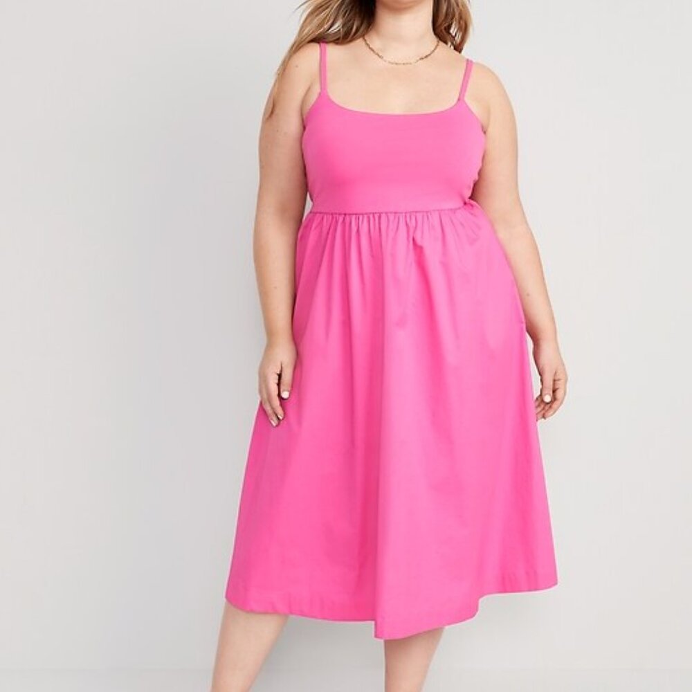 NWT - Old Navy Fit and Flare Combination Midi Dress